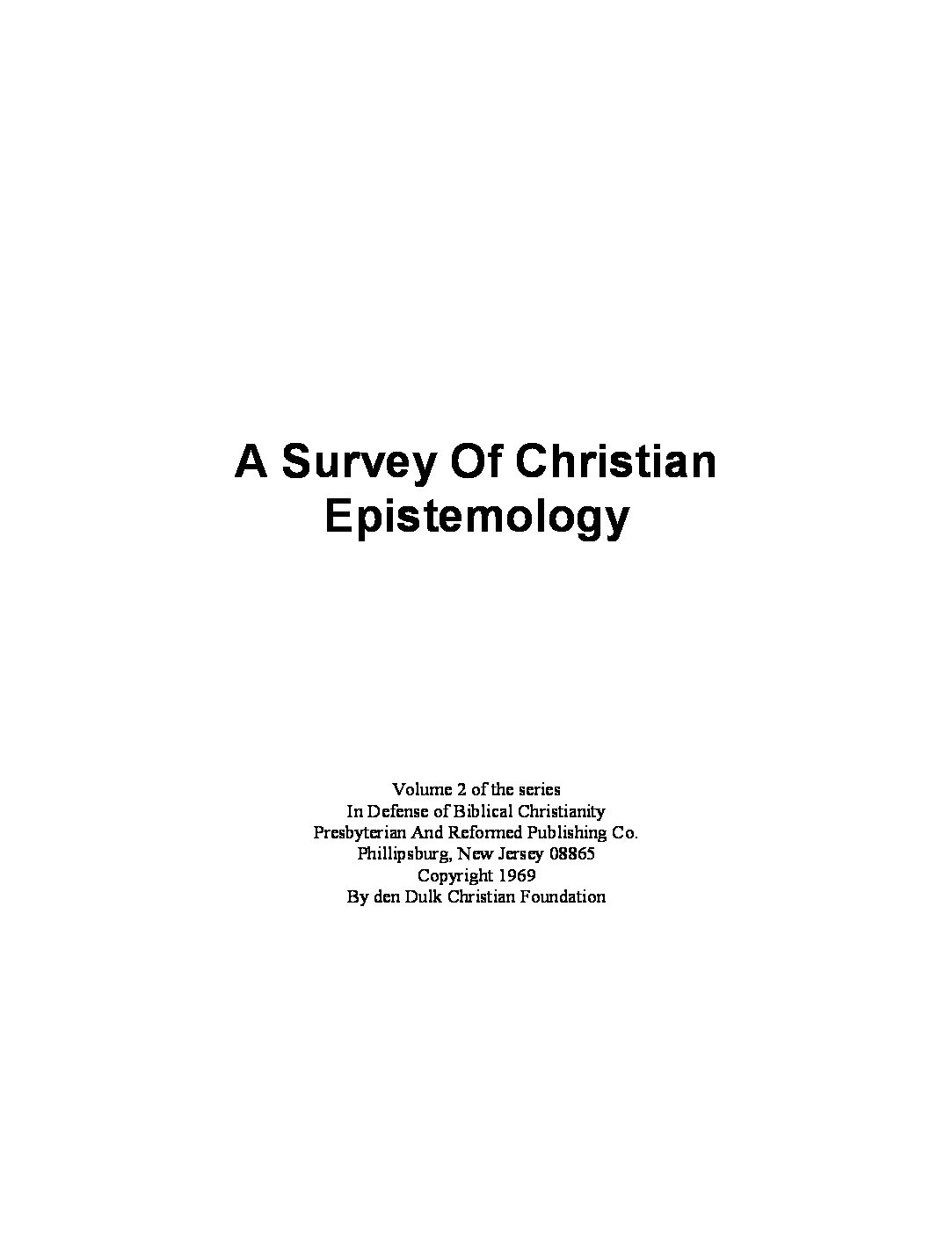van-til-a-survey-of-christian-epistemology
