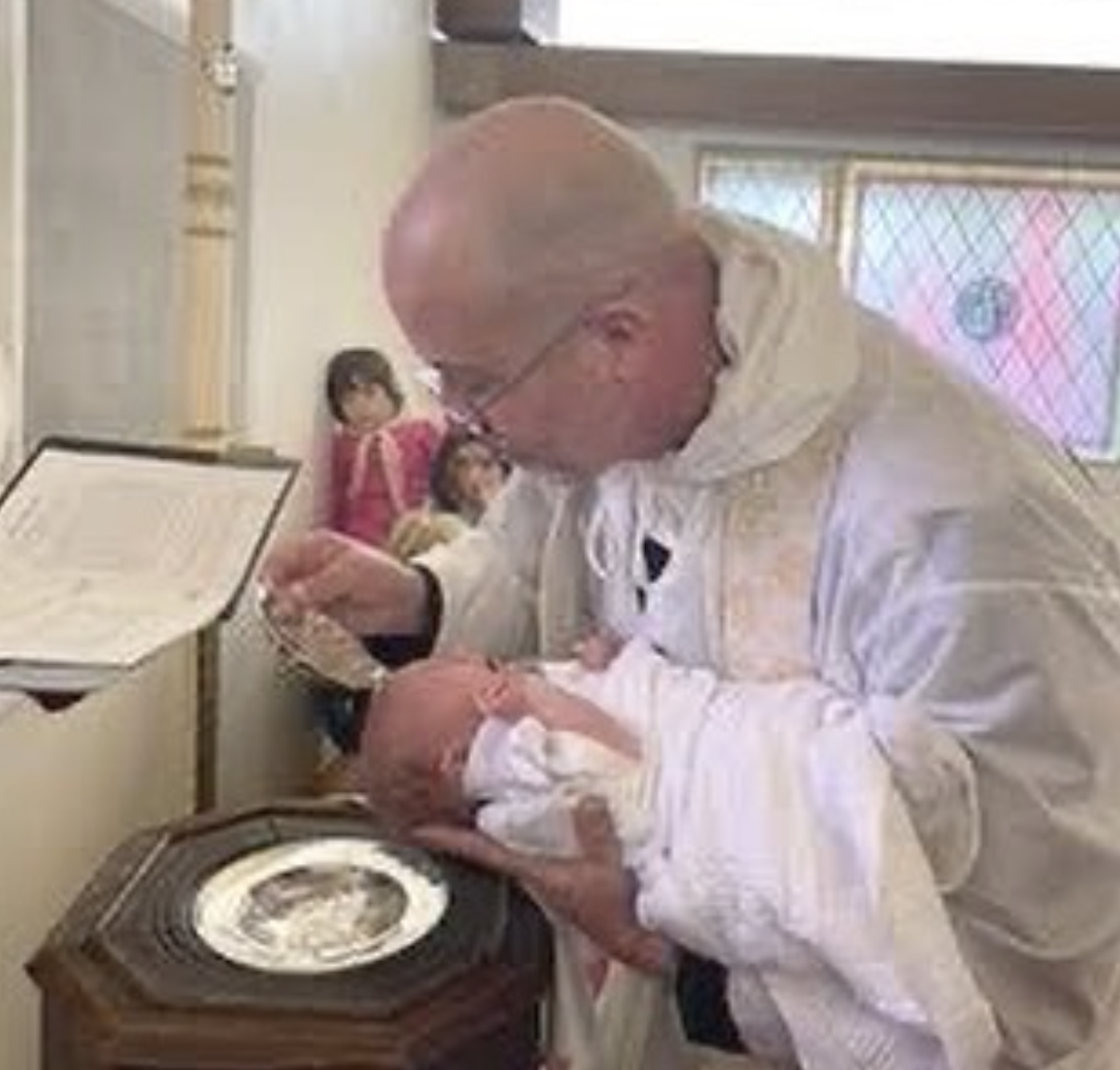 Father Brian Foos Anglican Baptism Shell Silver