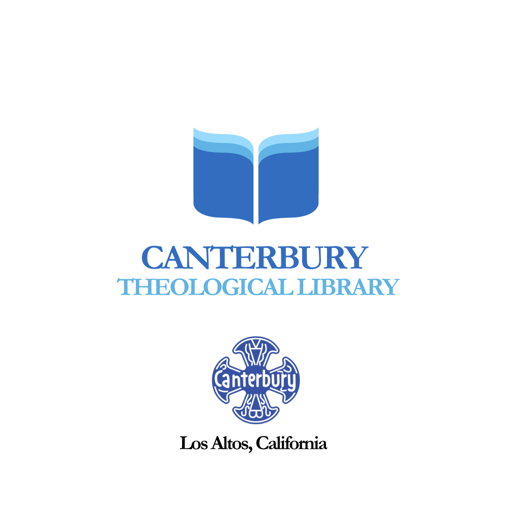 Blue Typographic Modern Library Logo
