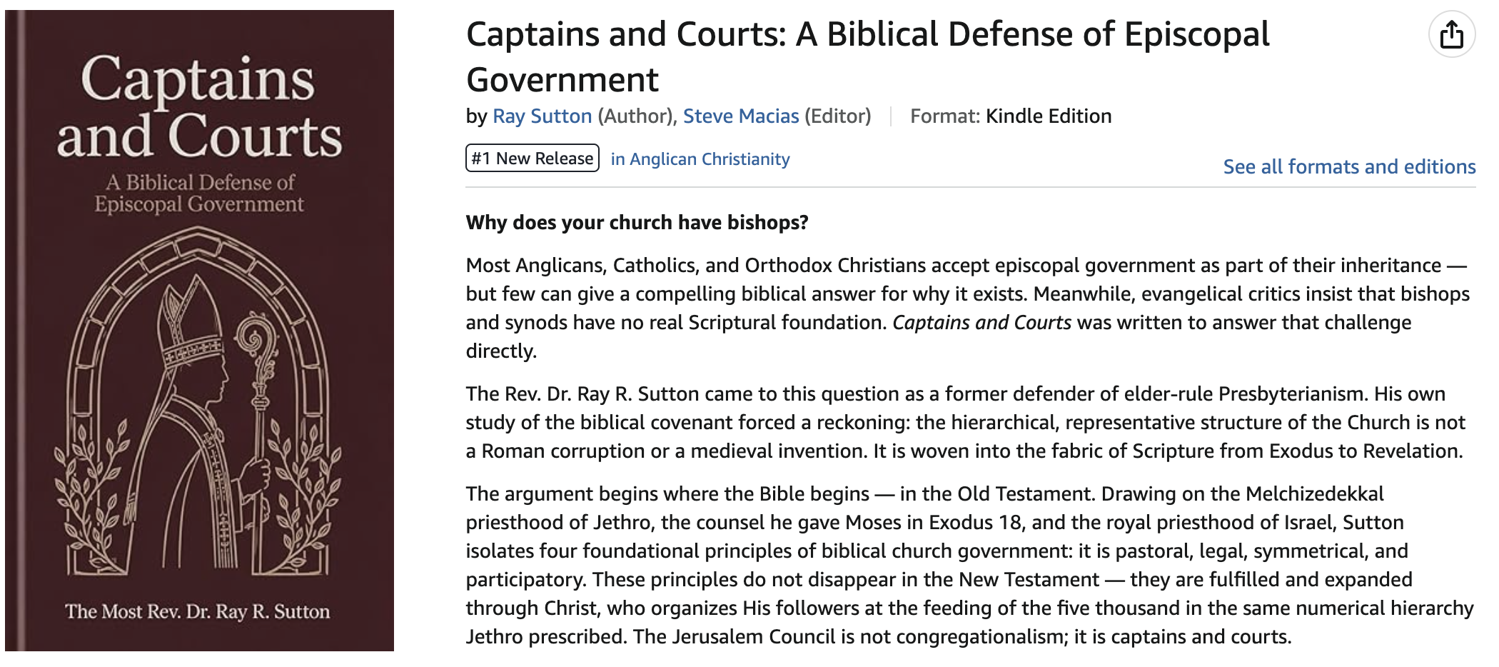 Captains and Courts: A Biblical Defense of Episcopal Government